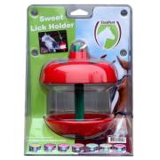 Frontansicht verpackter roter Sweet Lick Holder Lecksteinhalter